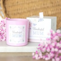 Wonderful Mum Cherry Blossom Candle, Mothers Day Gift Birthday